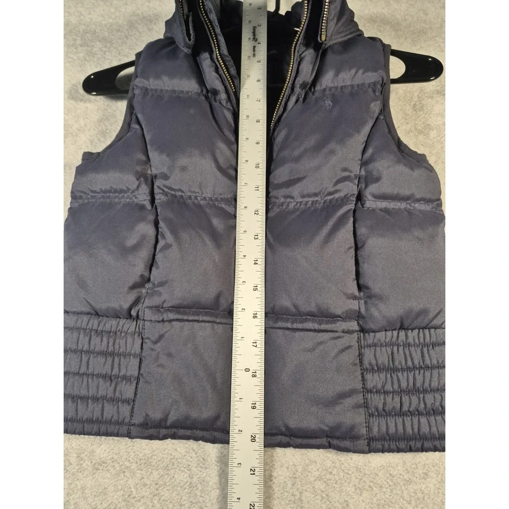Ralph Lauren Youth Size 7 Goose Down Puffer Vest Navy Blue